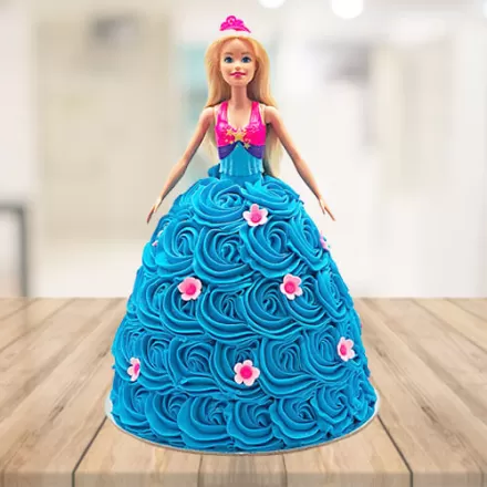 Cute Barbie Doll Cake Buy Barbie Doll Cake Online